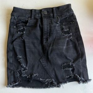 Black American Eagle Distressed Skirt